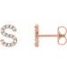 Accented Initial Stud Earrings