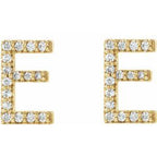 Accented Initial Stud Earrings