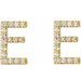 Accented Initial Stud Earrings