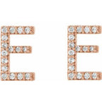 Accented Initial Stud Earrings