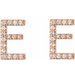 Accented Initial Stud Earrings
