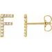 Accented Initial Stud Earrings