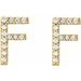 Accented Initial Stud Earrings