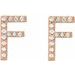 Accented Initial Stud Earrings