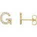 Accented Initial Stud Earrings