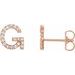 Accented Initial Stud Earrings