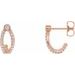 Accented J-Hoop Earrings