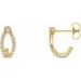 Accented J-Hoop Earrings