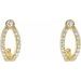 Accented J-Hoop Earrings