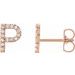 Accented Initial Stud Earrings