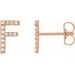 Accented Initial Stud Earrings