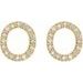 Accented Initial Stud Earrings