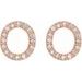 Accented Initial Stud Earrings
