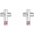 Accented Cross Earrings