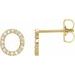 Accented Initial Stud Earrings