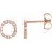 Accented Initial Stud Earrings