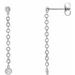 Bezel-Set Chain Earrings