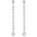 Bezel-Set Chain Earrings
