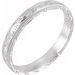 Hand-Engraved Milgrain Stepped-Edge Sculptural Half Round Band