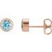 Round Bezel-Set Birthstone Stud Earrings