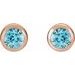 Round Bezel-Set Birthstone Stud Earrings