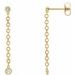 Bezel-Set Chain Earrings