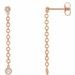 Bezel-Set Chain Earrings