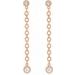 Bezel-Set Chain Earrings