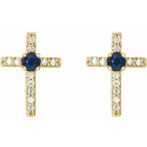 Accented Cross Earrings