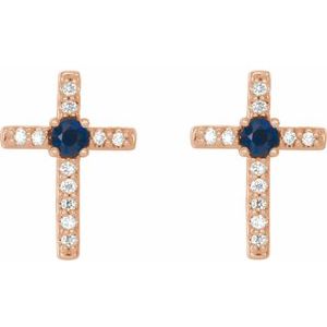 Accented Cross Earrings