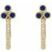 Accented Bezel-Set J-Hoop Earrings
