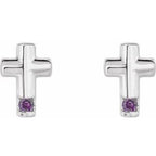 Accented Cross Earrings