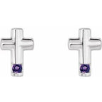Accented Cross Earrings