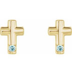 Accented Cross Earrings