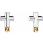 Accented Cross Earrings