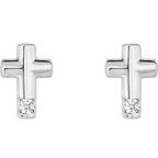 Accented Cross Earrings