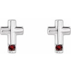 Accented Cross Earrings