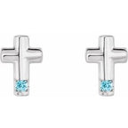 Accented Cross Earrings