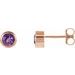Round Bezel-Set Birthstone Stud Earrings