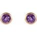 Round Bezel-Set Birthstone Stud Earrings