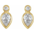 Bezel-Set Earrings