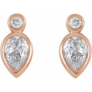 Bezel-Set Earrings