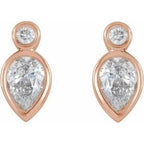 Bezel-Set Earrings