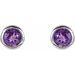 Round Bezel-Set Birthstone Stud Earrings