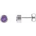 Round Bezel-Set Birthstone Stud Earrings
