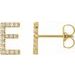 Accented Initial Stud Earrings