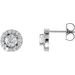Round 4-Prong Halo-Style Earrings