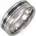 Beveled-Edge Imitation Meteorite & Carbon Fiber Inlay Comfort-Fit Band