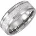 Beveled-Edge Imitation Meteorite Inlay Comfort-Fit Band