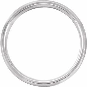 Beveled-Edge Comfort-Fit Flat Band with Satin Finish